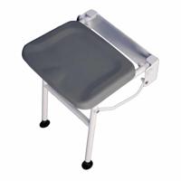Douchezitting opklapbaar met poten - Veilige Muurbevestiging - Comfortabele PU zitting