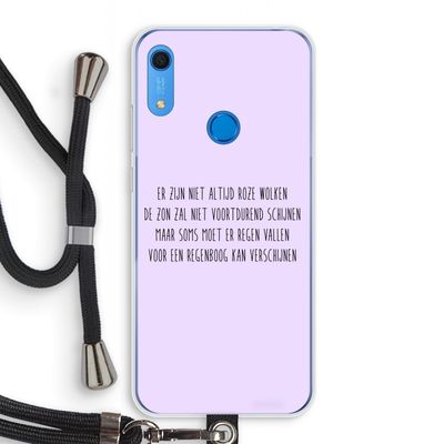Regenboog: Huawei Y6s Transparant Hoesje met koord