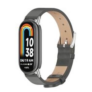 PU leren bandje - Grijs - Xiaomi Smart band 8