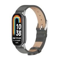 PU leren bandje - Grijs - Xiaomi Smart band 8 - thumbnail