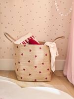 Opbergmand XL van jute Coeur beige