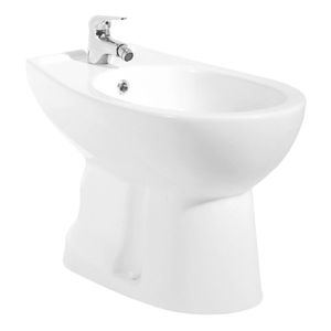 Sanigoods Mida staand bidet met overloop en kraangat wit