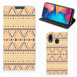 Samsung Galaxy A30 Hoesje met Magneet Aztec Yellow