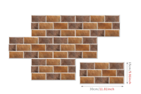 RetroBrick - 6-delige Zelfklevende Retro Baksteen Wandstickers (30x15cm)