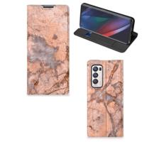 OPPO Find X3 Neo | Standcase | Marmer Oranje