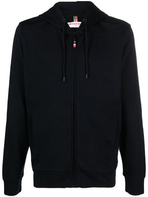 Orlebar Brown hoodie zippé à lien de resserrage - Bleu