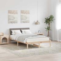 Bedframe Bruin en taupe 120 x 190 cm Massief grenenhout