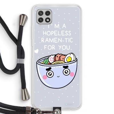 I'm A Hopeless Ramen-Tic For You: Samsung Galaxy A22 4G Transparant Hoesje met koord