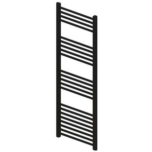 Radiator BWS Wingrave 140x60 cm Mat Zwart Zij-Onderaansluiting (780 Watt)