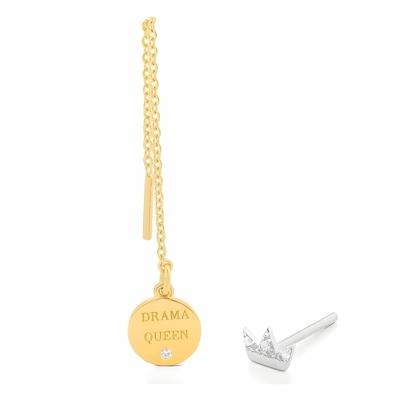 Dames oorbellen Secrecy E8217CDAWW900 Sterling zilver 5 cm