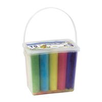 Clown stoepkrijt sticks - 15x stuks - verschillende kleuren - speelgoed - kinderen