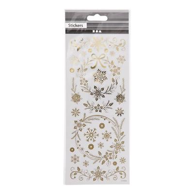 Creativ Company Stickers goud kerst sterren, 1 vel