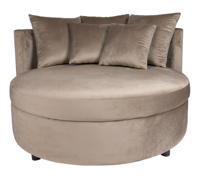 Loveseat Fayen Velvet Sand - 5 Kussen