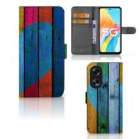 OPPO Reno8 T 5G | Book Style Case | Wood Heart - Cadeau voor je Vriend