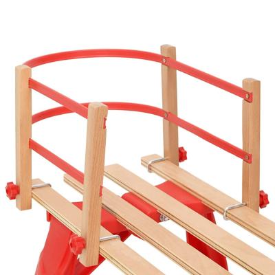 VidaXL Rugleuning voor slee multiplex rood
