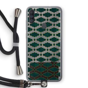 Moroccan tiles: Samsung Galaxy A11 Transparant Hoesje met koord
