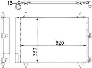 Condensor, airconditioning AC447000S