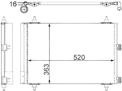 Condensor, airconditioning AC447000S
