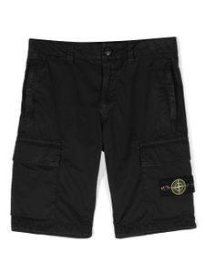 Stone Island Junior short à patch logo - Noir