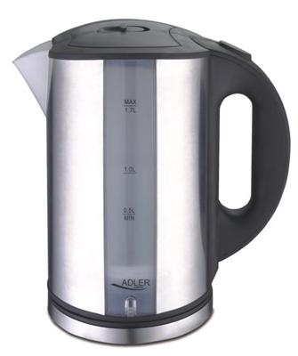Adler AD 1216 waterkoker 1,7 l Zwart, Zilver 2200 W