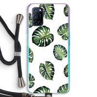 Tropische bladeren: Oppo A52 Transparant Hoesje met koord