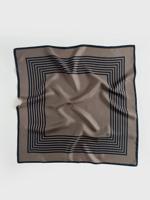 Lescarf shawl Striped ST65 taupe/black 65cm