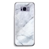 Witte marmer: Samsung Galaxy S8 Plus Transparant Hoesje