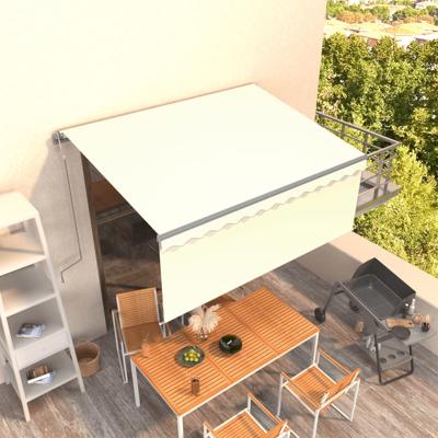 Luifel automatisch uittrekbaar rolgordijn 3,5x2,5 m crèmekleur