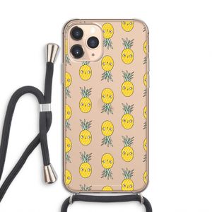 Ananas: iPhone 11 Pro Transparant Hoesje met koord