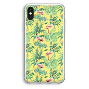 Flamingo party: iPhone XS Transparant Hoesje