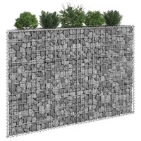 VidaXL Gabion plantenbak trapezium 150x20x100 cm gegalvaniseerd staal