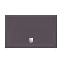 Xenz Society douchebak 100x80x12cm rechthoek Acryl Antraciet 6875-05 - thumbnail