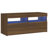The Living Store TV-meubel Lifestyle - Hout - 90x35x40 cm - RGB LED - thumbnail