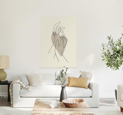Poster abstracte kunst van handen