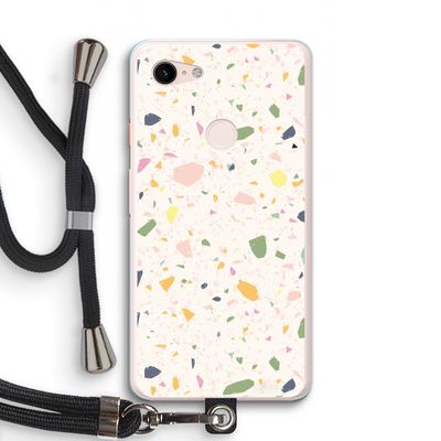 Terrazzo N°21: Pixel 3 XL Transparant Hoesje met koord