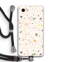 Terrazzo N°21: Pixel 3 XL Transparant Hoesje met koord