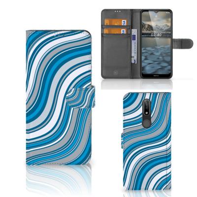 Nokia 2.4 | Telefoon Hoesje | Waves Blue
