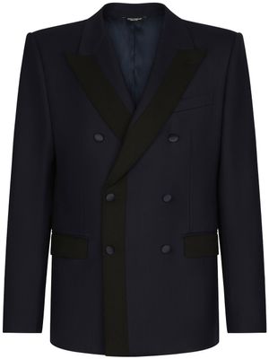 Dolce & Gabbana blazer Sicilia à boutonnière croisée - Bleu