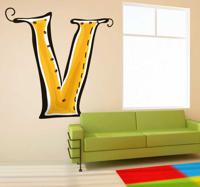 Sticker letter V - thumbnail