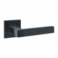 Intersteel deurkruk Q 05 op rozet vierkant verdekt 53x53x6mm - PVD zwart