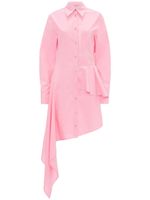 JW Anderson robe-chemise asymétrique à ourlet péplum - Rose - thumbnail