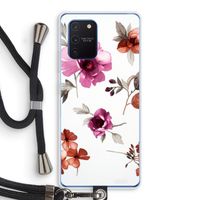 Geschilderde bloemen: Samsung Galaxy Note 10 Lite Transparant Hoesje met koord Geschilderde bloemen: Samsung Galaxy Note 10 Lite Transparant Hoesje met koord