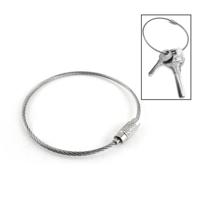 Buiten Camping multifunctionele stalen draadkabel Ring / roestvrij staal draad belangrijke Chain(Silver)