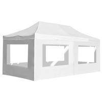 Partytent inklapbaar met wanden 6x3 m aluminium wit - thumbnail