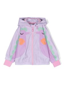 Stella McCartney Kids veste bomber imprimée à capuche - Violet