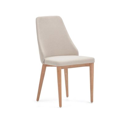 Kave Home Rosie eetkamerstoel chenille Beige