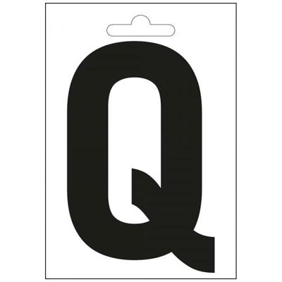 Nautic letter Q zwart 100 mm.