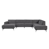 Tower Living 2,5-zits Hoekbank 'Leeds' Lounge links, kleur Black Blue
