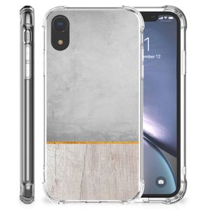 Apple iPhone Xr Stevig Telefoonhoesje Wood Concrete