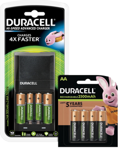 Duracell Hi-Speed batterijlader AA - AAA + Ultra AA-batterijen 4 stuks